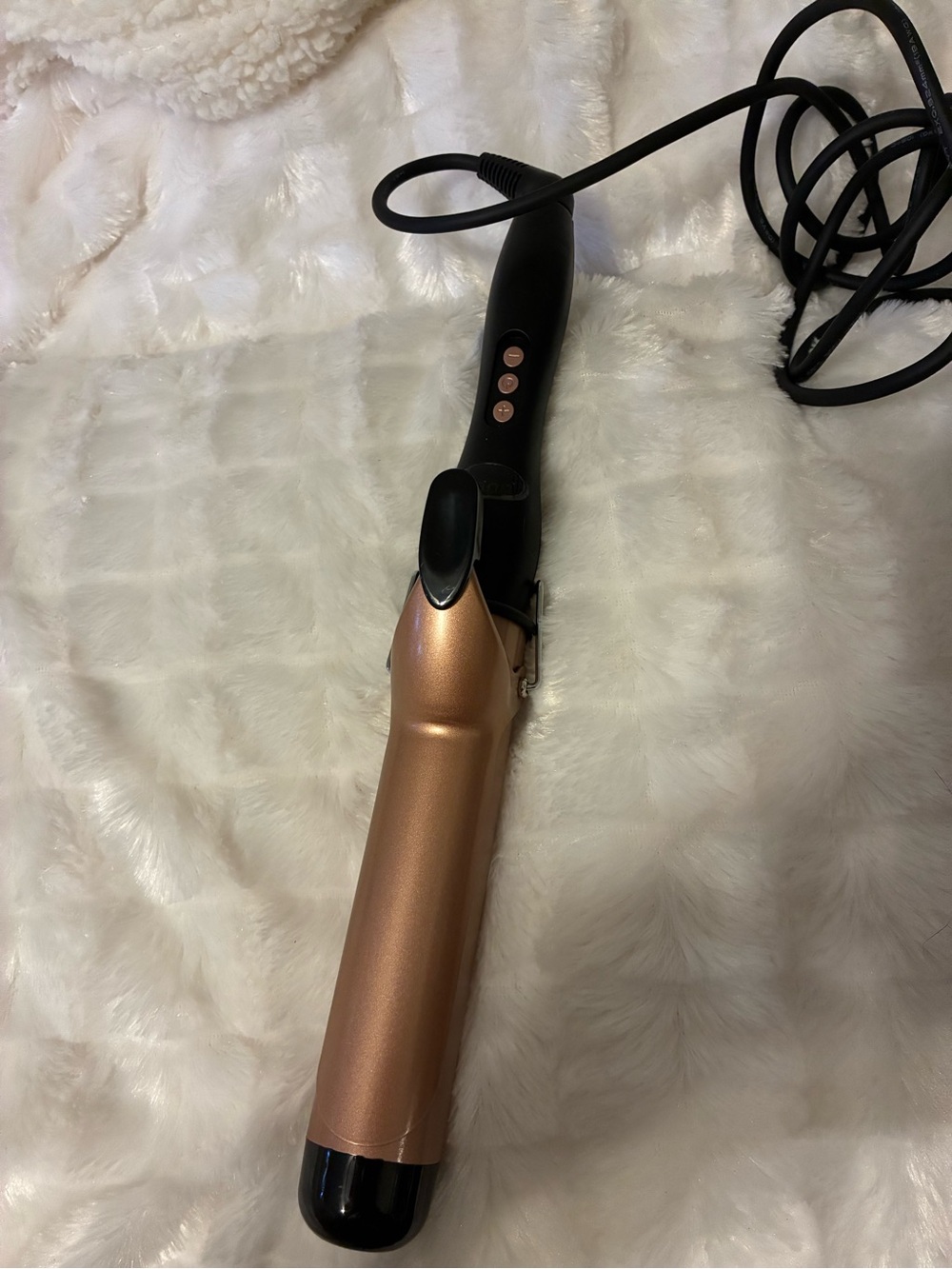 Rose Gold Curling Wand with Black Handle - large barrel - never used